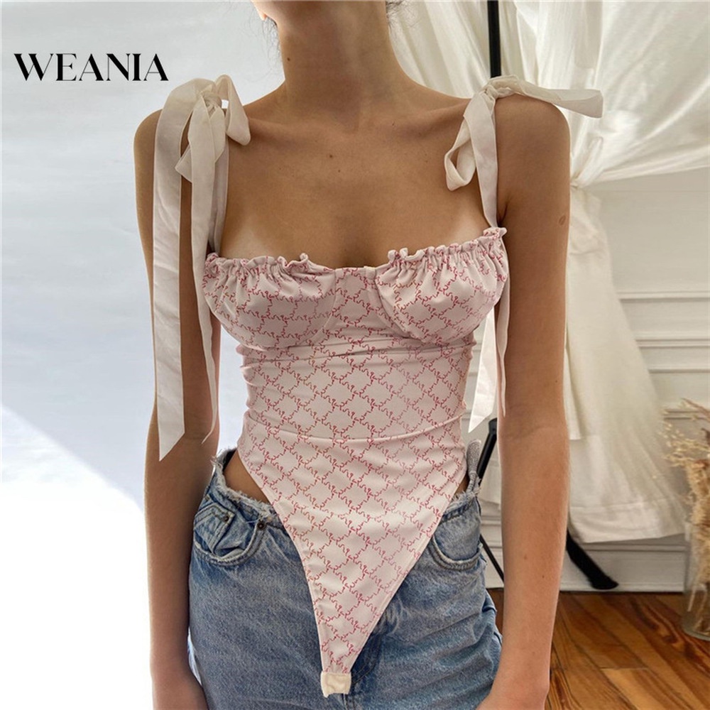 Áo Liền Quần Hai Dây Hở Lưng Màu Hồng In Họa Tiết Gợi Cảm Cho Nữ D0331 | BigBuy360 - bigbuy360.vn