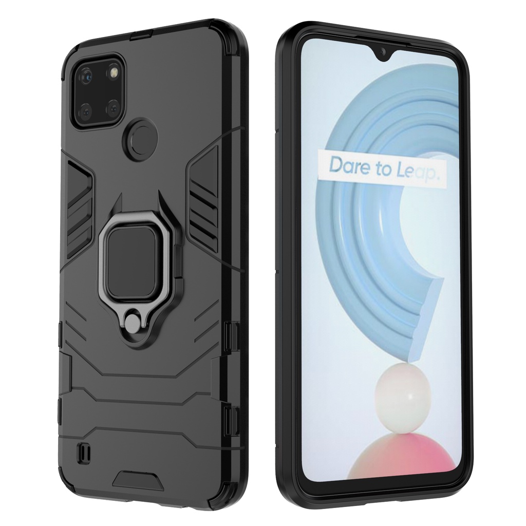 Ốp lưng Oppo Realme C21Y Iron Man Iring chống sốc giá đỡ xem phim kiêm nhẫn hút trên ô tô