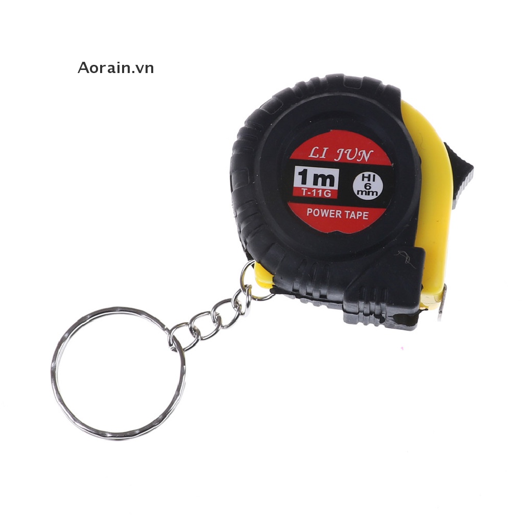 Thước Dây Mini 1m Kèm Móc Khóa Nhựa Có Thể Thu Gọn Tiện Dụng