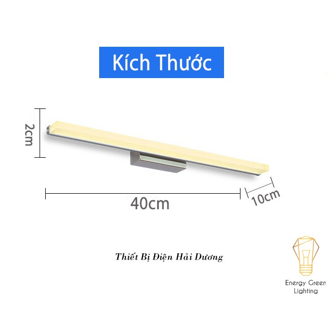 Đèn Soi Tranh- Đèn Rọi Gương Led Model A50 40cm 8w - 3 Chế Độ Ánh Sáng - Energy Green Lighting - Bảo Hành 1 Năm