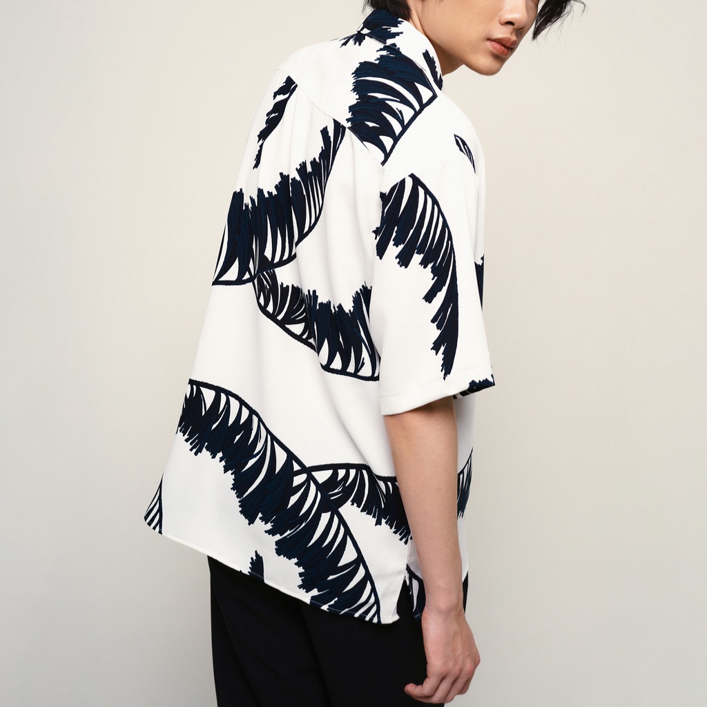 Áo Sơ Mi Cộc Tay Cổ Ve Nam Họa Tiết UNICUS Albert Cuban Shirt