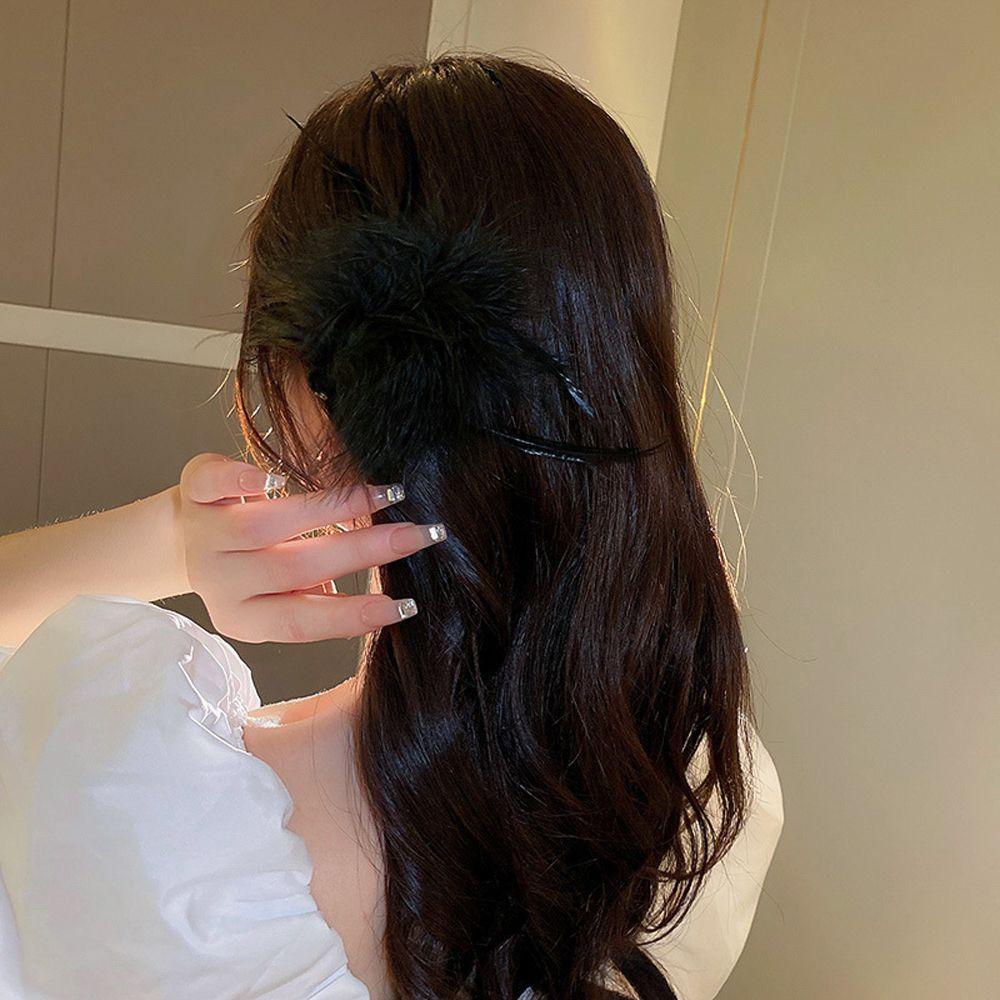 Epoch Kẹp Tóc Đuôi Ngựa Hình Lông Vũ Thanh Lịch Dành Cho Nữ