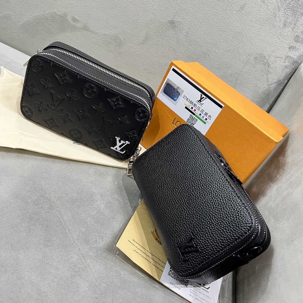 Túi đeo chéo hộp 2 khóa LV da trơn, vân chìm size 18x13x7 LA 2022 on web