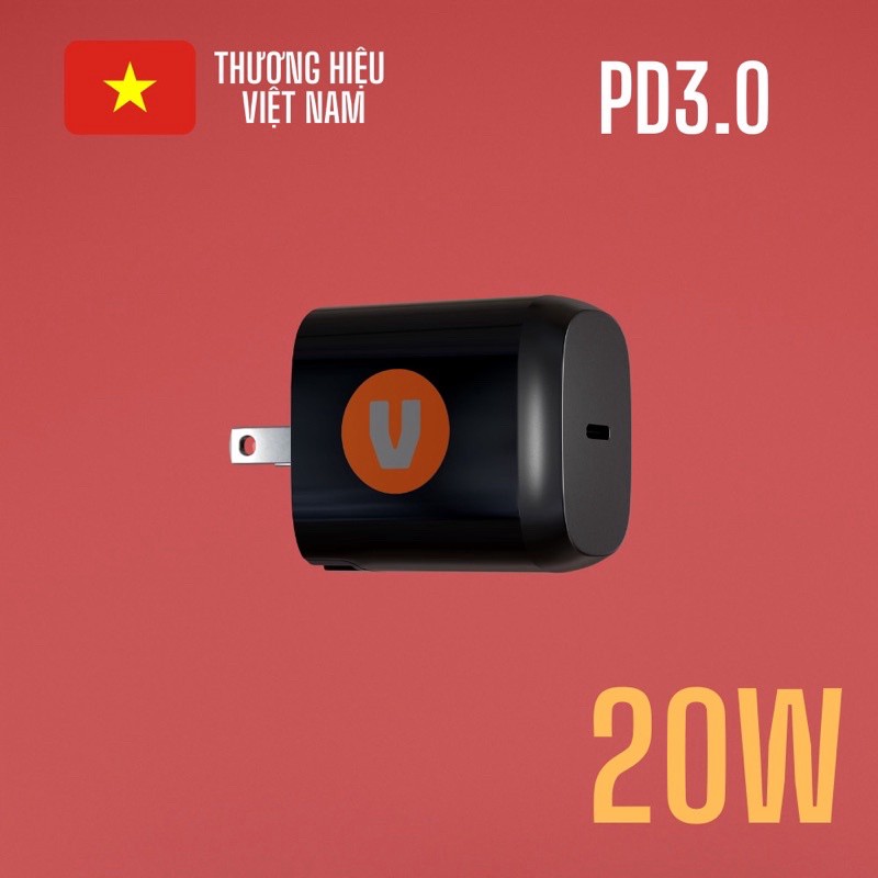 [Mã SKAMSALE03 giảm 10% đơn 200k] Củ sạc nhanh 20W PD3.0 Velasboost