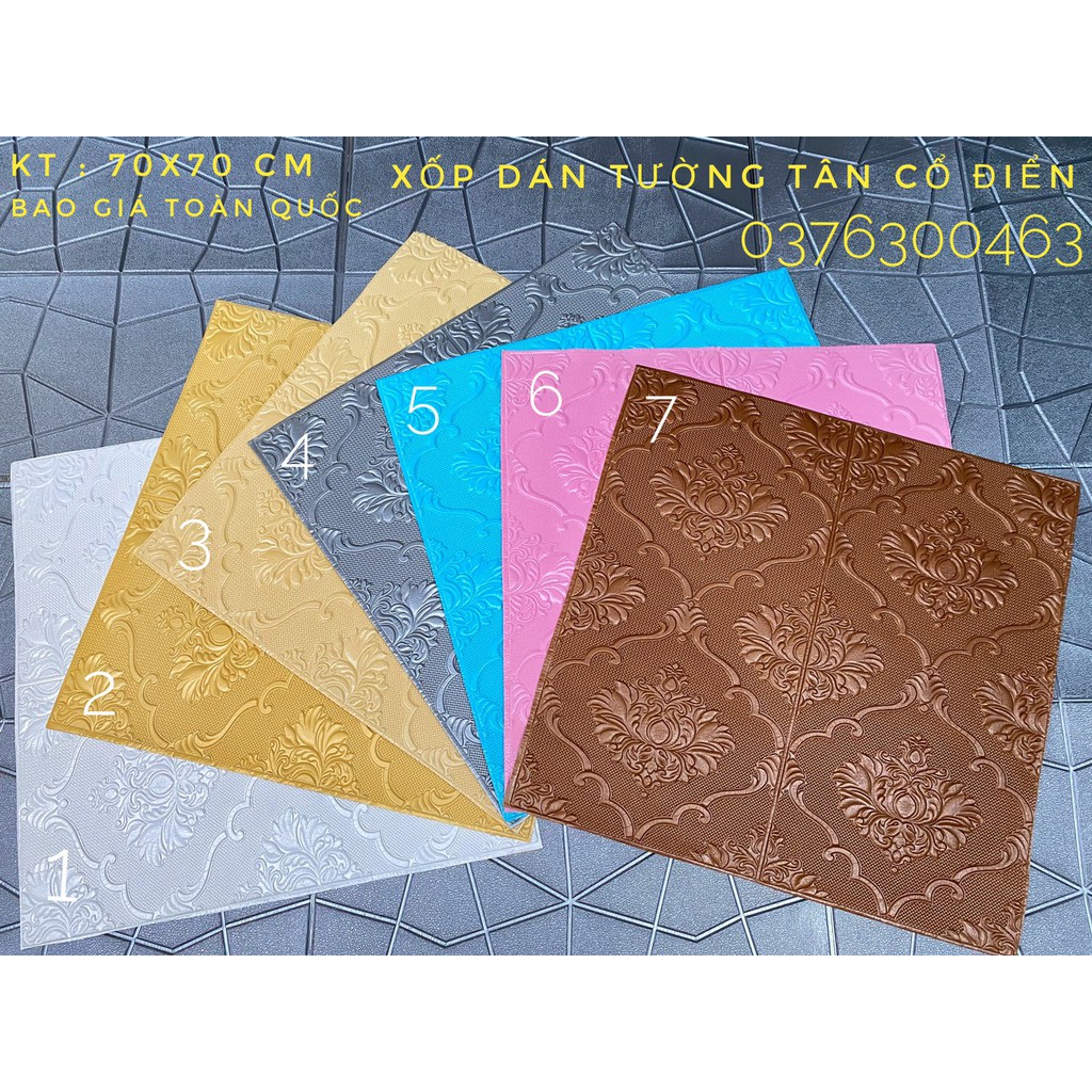 [Mã LIFEHLDEC giảm 10% đơn 99k] Xốp dán tường 3D Tân Cổ điển 7 dày, đẹp, giá rẻ KT 70x70 cm | BigBuy360 - bigbuy360.vn