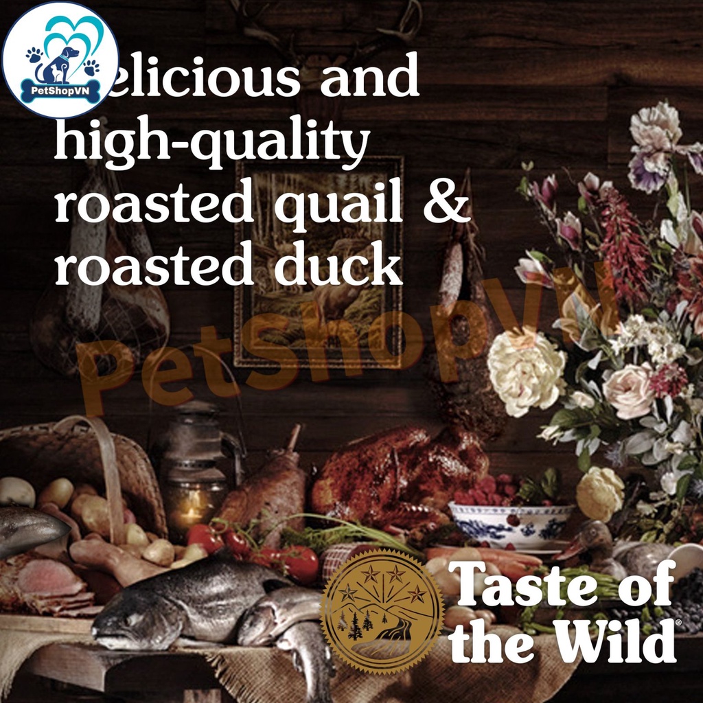 Thức Ăn Cho Mèo Hạt TASTE OF THE WILD LOWLAND CREEK Vị Chim Cút Và Vịt Quay