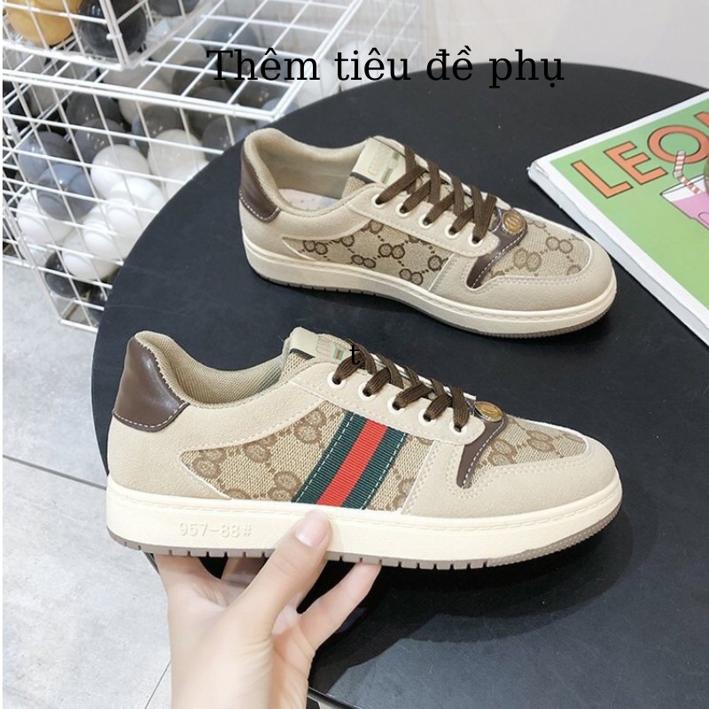 Giày nữ hot , giày thể thao nữ GUCCI 3 vạch siêu đẹp, mẫu siêu xinh hot trend năm 2021 | BigBuy360 - bigbuy360.vn