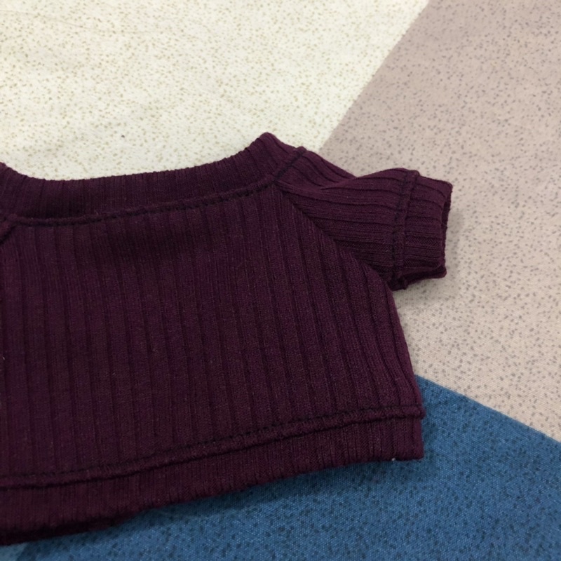 Set hoddie áo khoác tím sẫm cho doll 15,20cm