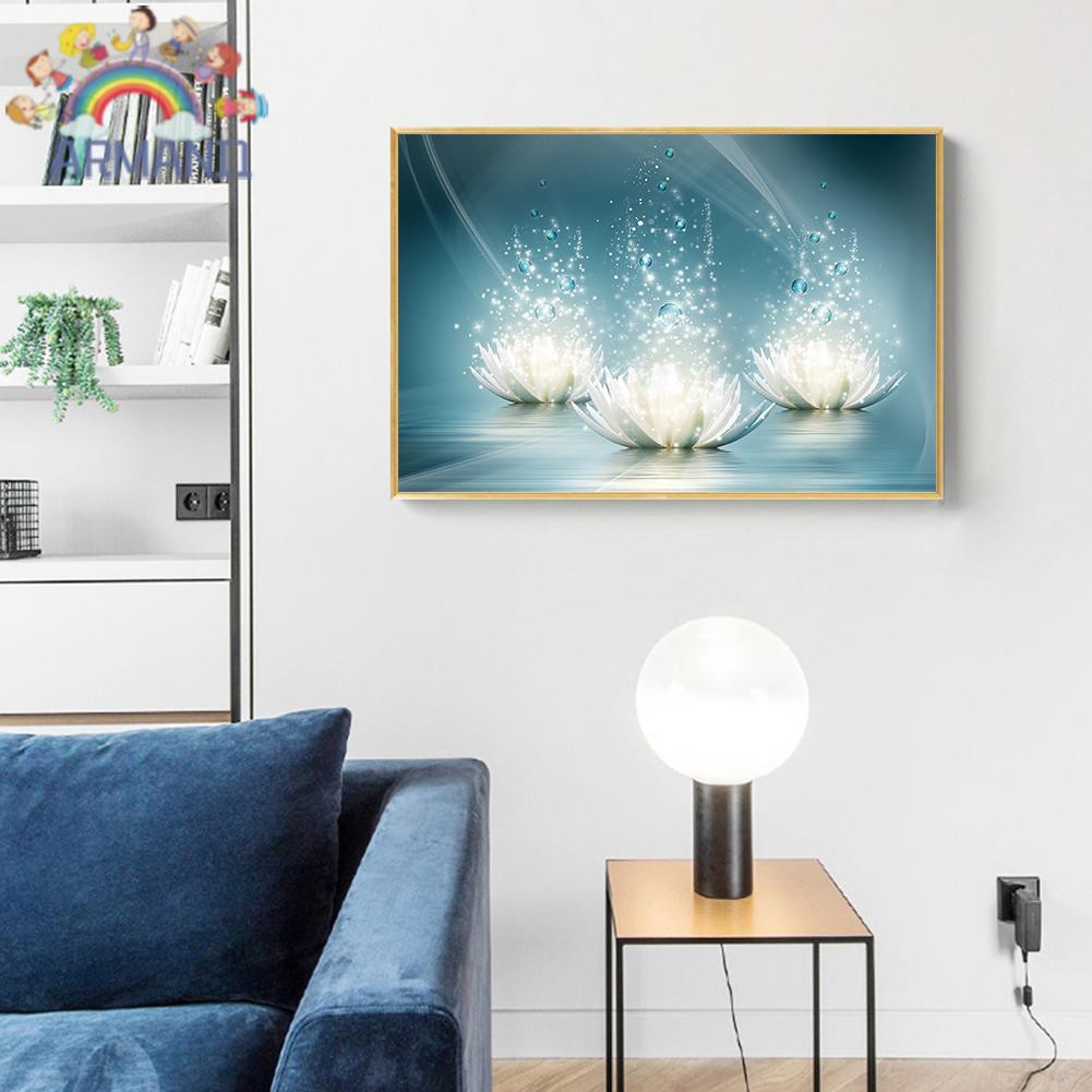 Armani Bộ Tranh Đính Đá Đính Đá Tự Làm Hình Hoa Sen