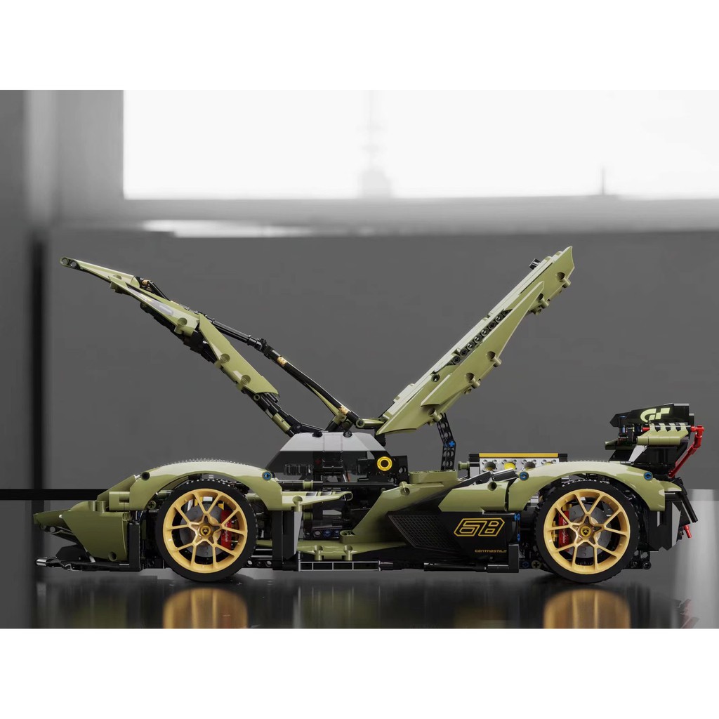 Đồ Chơi Lắp Ráp Kiểu Lego Mô Hình Siêu Xe Điều Khiển Từ Xa RC LAMBORGHINI LAMBO V12 VISION GT Với 2527 Mảnh Ghép