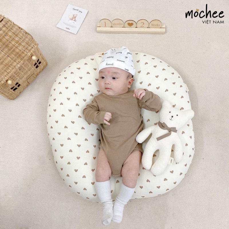 Mochee - Gối chống trào ngược Muslin cao cấp, mỏng nhẹ, không bí lưng