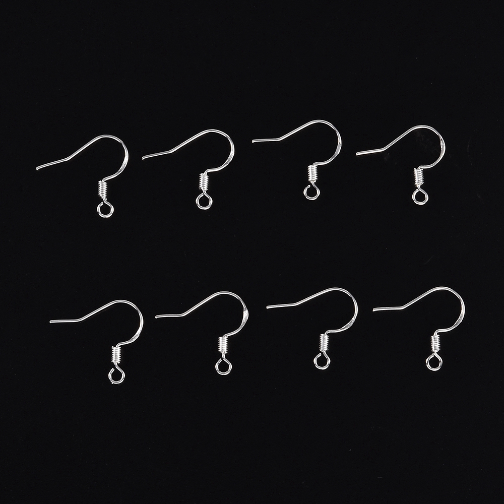 [COD/QIPIN] Simple 50PCs Silvered Handmade DIY Earring Hooks Jewelry Accessory Ear Wire Set