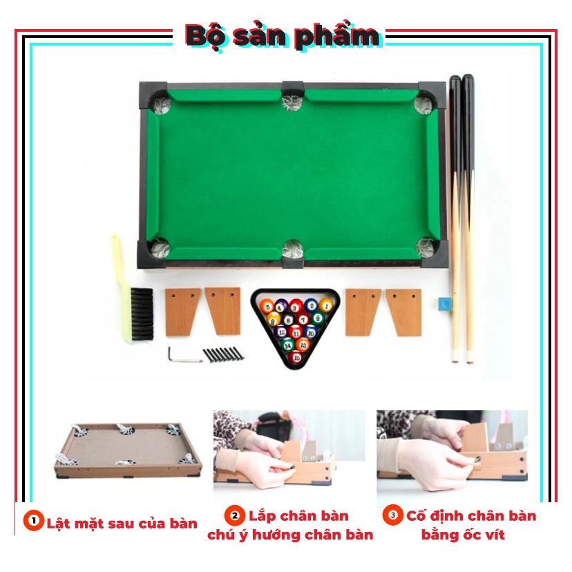 Bàn bida mini nhiều kích cỡ nâng cấp mặt nỉ bàn bia lỗ Gỗ MDF cao cấp, Đồ Chơi vận động Cho Trẻ Em, Gia Đình