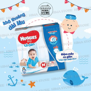 [Lựa chọn quà] Tã Dán Huggies M76/L68/XL62 Miếng Mẫu Mới Đệm Mây Co Dãn