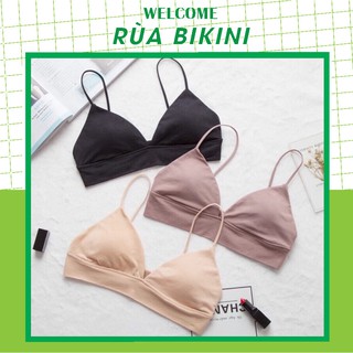 Bra cotton hai dây mềm mịn xuất nhật cao cấp 8886 - áo bra cotton 8886 mút mỏng, ôm ngực, mềm mịn, trẻ trung