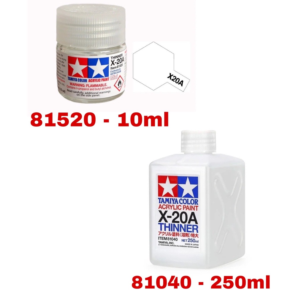 ACRYLIC - ACRYLIC MINI X20A THINNER DUNG DỊCH PHA SƠN THINNER GỐC ACRYLIC MINI 10ML 250ML TAMIYA