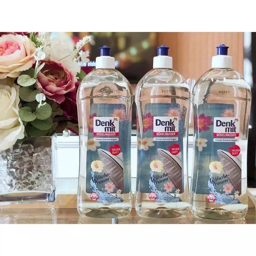 Nước Thơm Là Quần Áo Denkmit Hàng Đức Hương Thơm Dùng Cho Bàn Là Hơi Nước Chai 1L