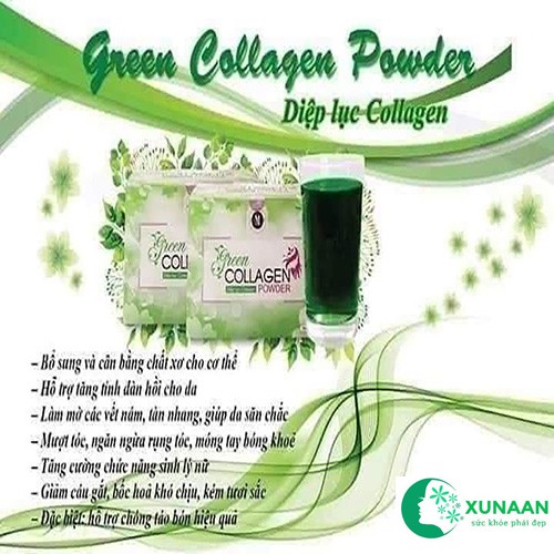 [CHÍNH HÃNG] Diệp Lục Collagen Làm Đẹp Da Sạch Mụn Mờ Nám Tàn Nhang Tăng Cường Nội Tiết Tố Giảm Khô Hạn