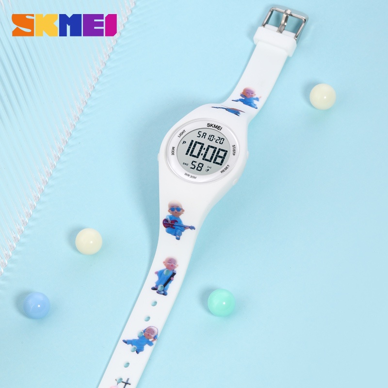 Đồng Hồ Điện Tử SKMEI 1865 Chống Nước 3 Thanh Bằng Silicon Cho Bé