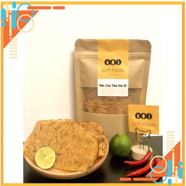 [250G] Mực cán tẩm gia vị Loại 1 - Thơm Ngon Chuẩn Vị - Chứng Nhận ATVSTP