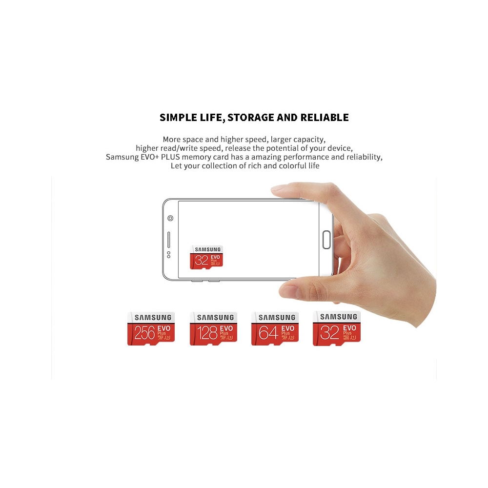 Thẻ nhớ SAMSUNG Micro SD 32GB SDHC SDXC Grade EVO Class 10 C10 UHS TF