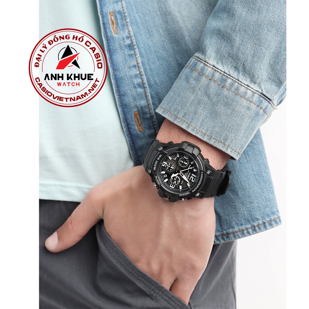 Đồng Hồ Casio Nam MCW-100H-1A3VDF - Thiết kế Thể Thao - Khả năng chống nước 100m
