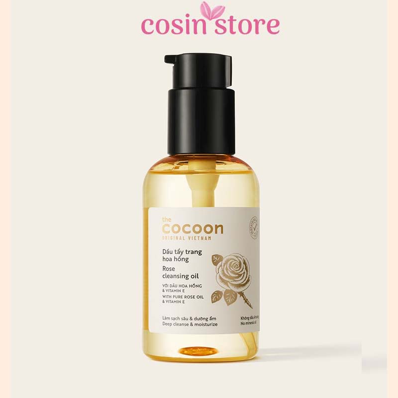Dầu tẩy trang hoa hồng 140ml Cocoon làm sạch sâu lớp trang điểm Cosin Store
