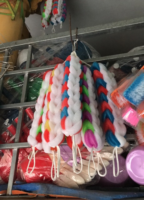 Bông tắm dài_ cọ lưng_loại 7 mắt và 9 mắt