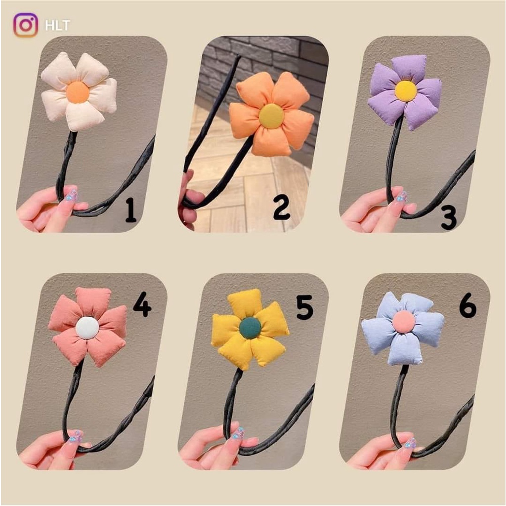 DÂY QUẤN TÓC HOA VẢI TO PHONG CÁCH HÀN QUỐC XINH XẮN CHO BÉ