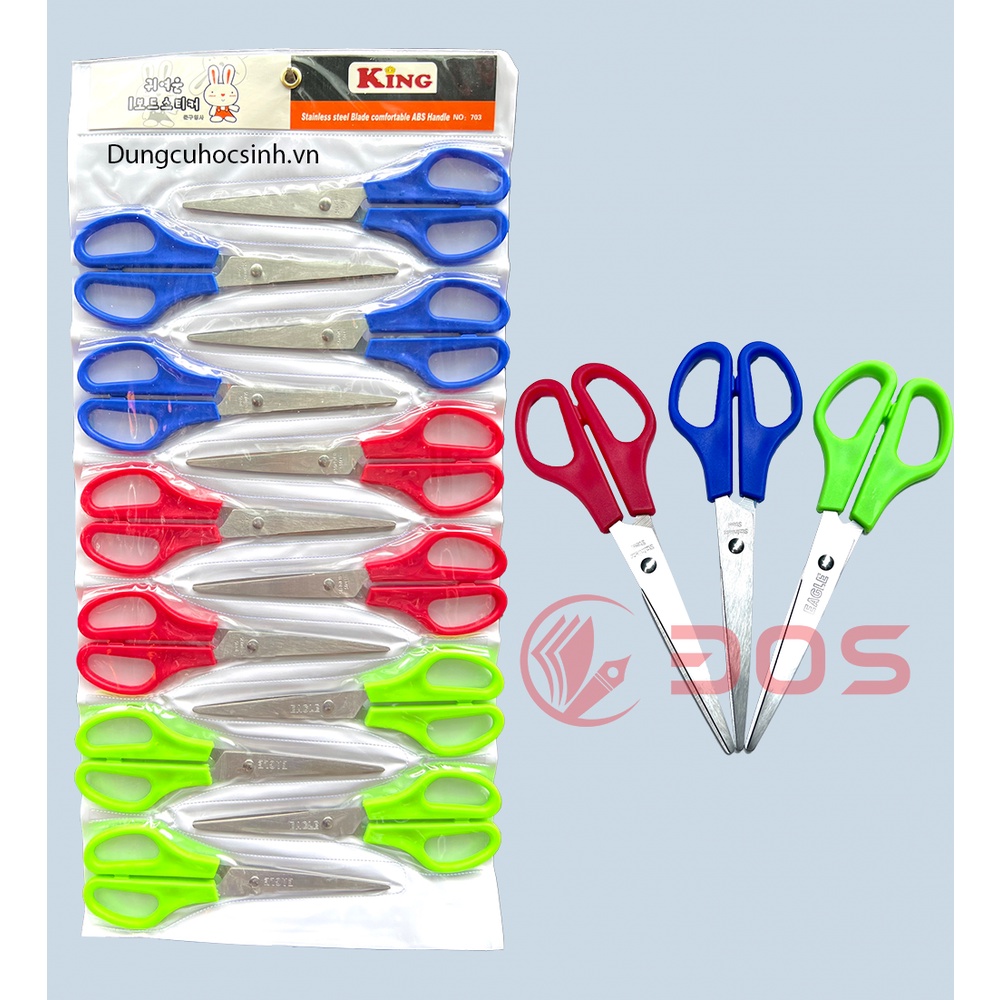 Vỉ 12 Cây Kéo King 703 Siêu Bén Hàng Chất Lượng Tốt