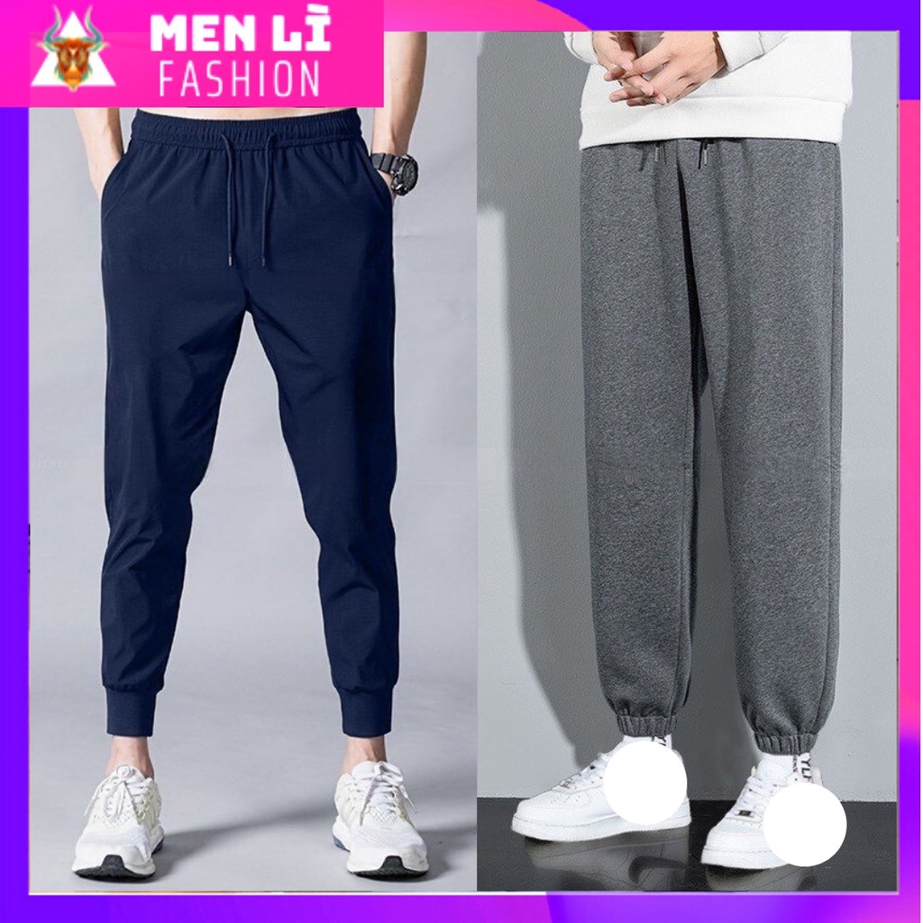 QUẦN JOGGER NAM NỮ TRƠN BASIC Thun Poly Phong Cách Thể Dục Thể Thao Năng Động, Men Lì Fashion