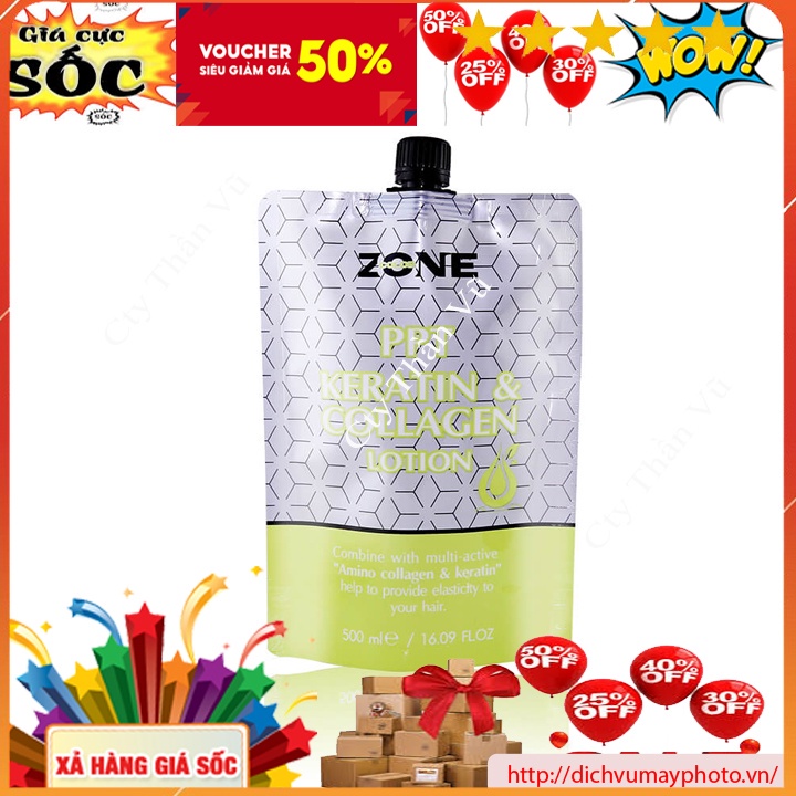 Hoạt Chất Tái Tạo Độ Đàn Hồi KERATIN &amp; COLLAGEN ZONE Đa Chức Năng Tái Tạo Độ Đàn Hồi kholinhkienmayin