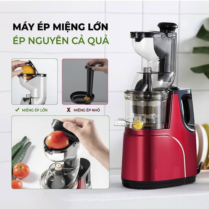 Máy ép chậm trái cây Nineshield KB-F8B, Công nghệ nhật bản, Ép rau củ quả siệu chậm siêu kiệt bã - Bảo hành 1 năm