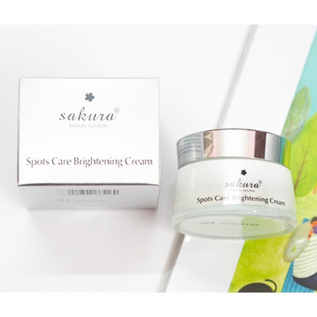 Kem Dưỡng Trắng Da Sakura Spots Care Brightening Cream Phục Hồi Hư Tổn, Ngừa Sạm Nám (Hộp 10g - 45g)