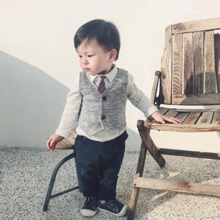 Set gile dạ chấm bi hãng Babycity