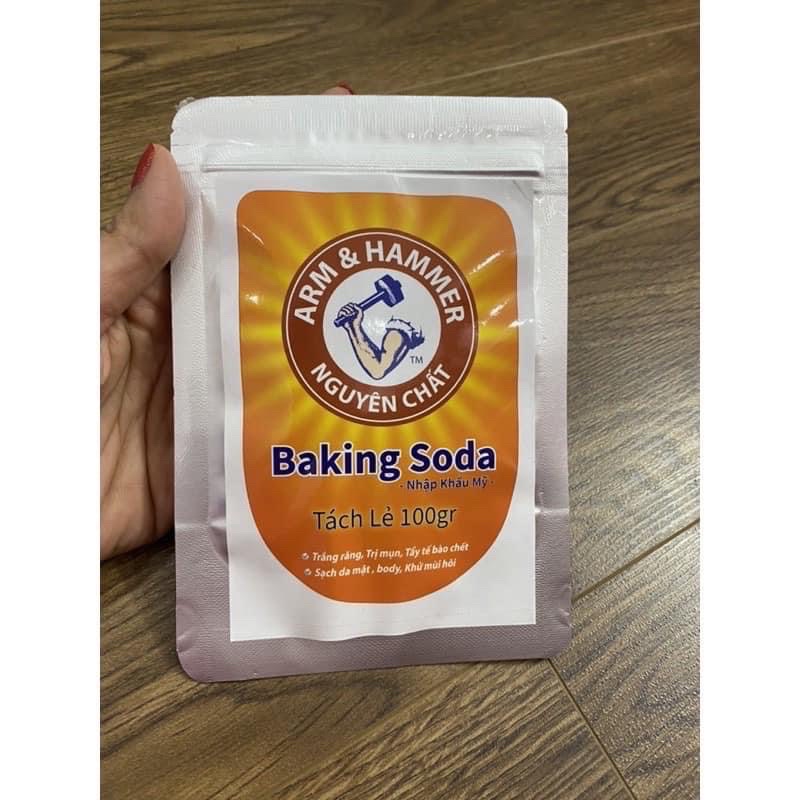 Gói 100gr bột baking soda Mỹ đánh trắng ranwg và sạch mảng bám
