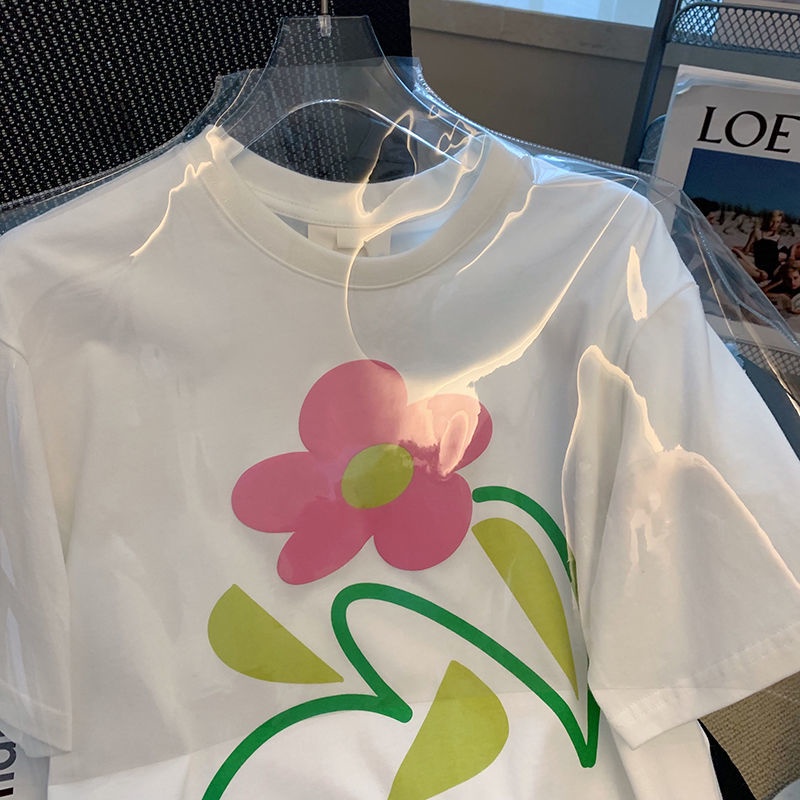 Áo Thun Dáng Rộng In Hình Cá Tính Thời Trang