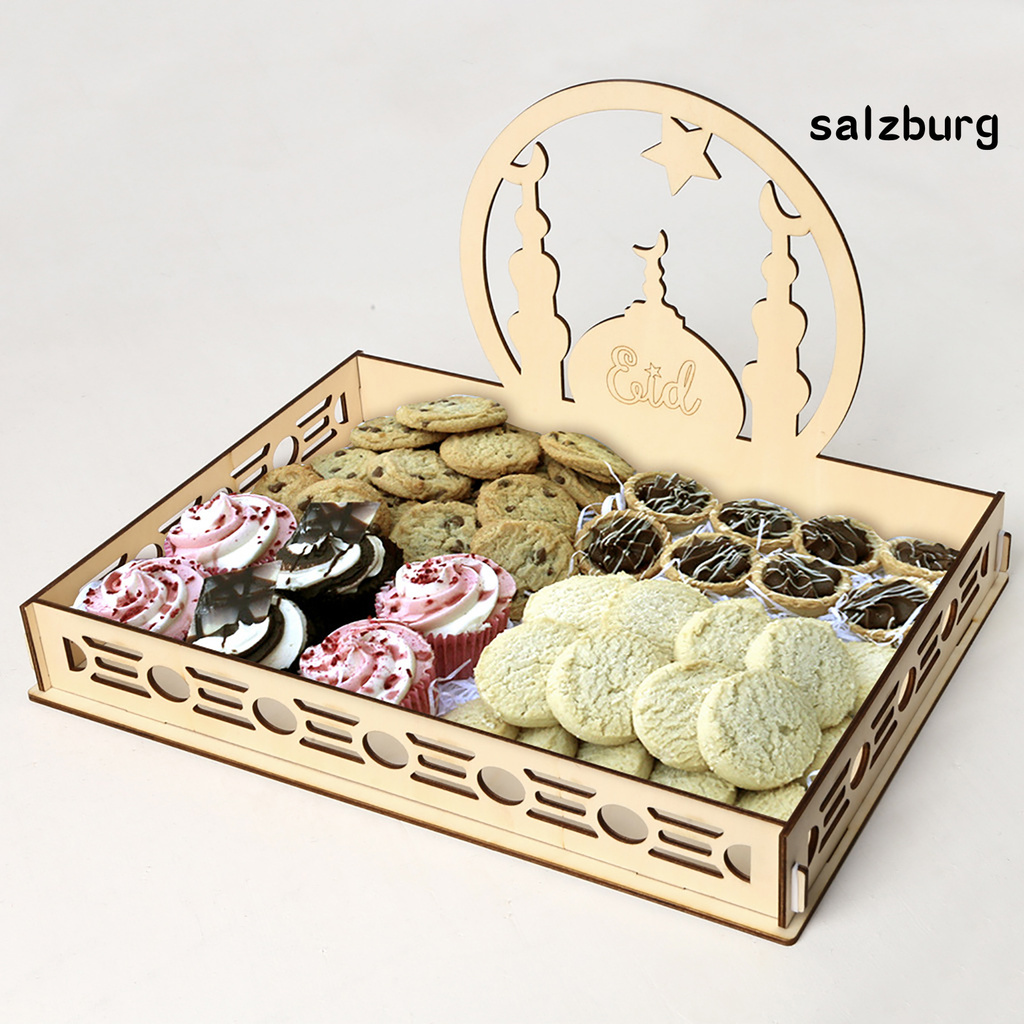 Khay Gỗ Hình Chữ Nhật Thiết Kế Đục Lỗ Trang Trí Nhà Cửa Diy