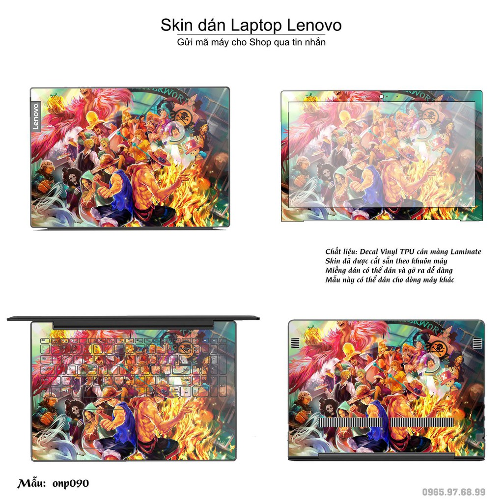 Skin dán Laptop Lenovo in hình One Piece _nhiều mẫu 8 (inbox mã máy cho Shop)