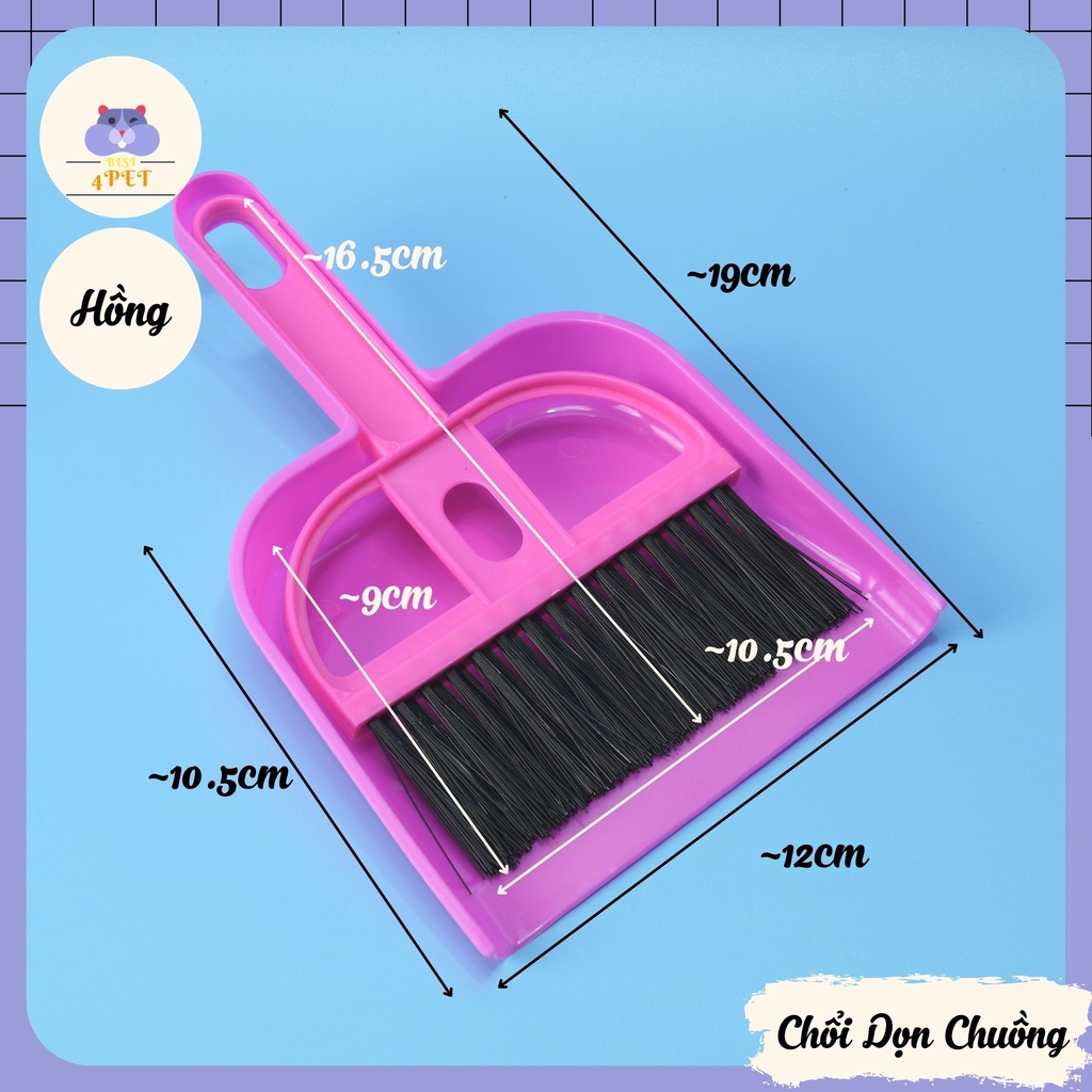 Bộ Chổi Vệ Sinh Lồng - Chuồng cho Thú Nhỏ