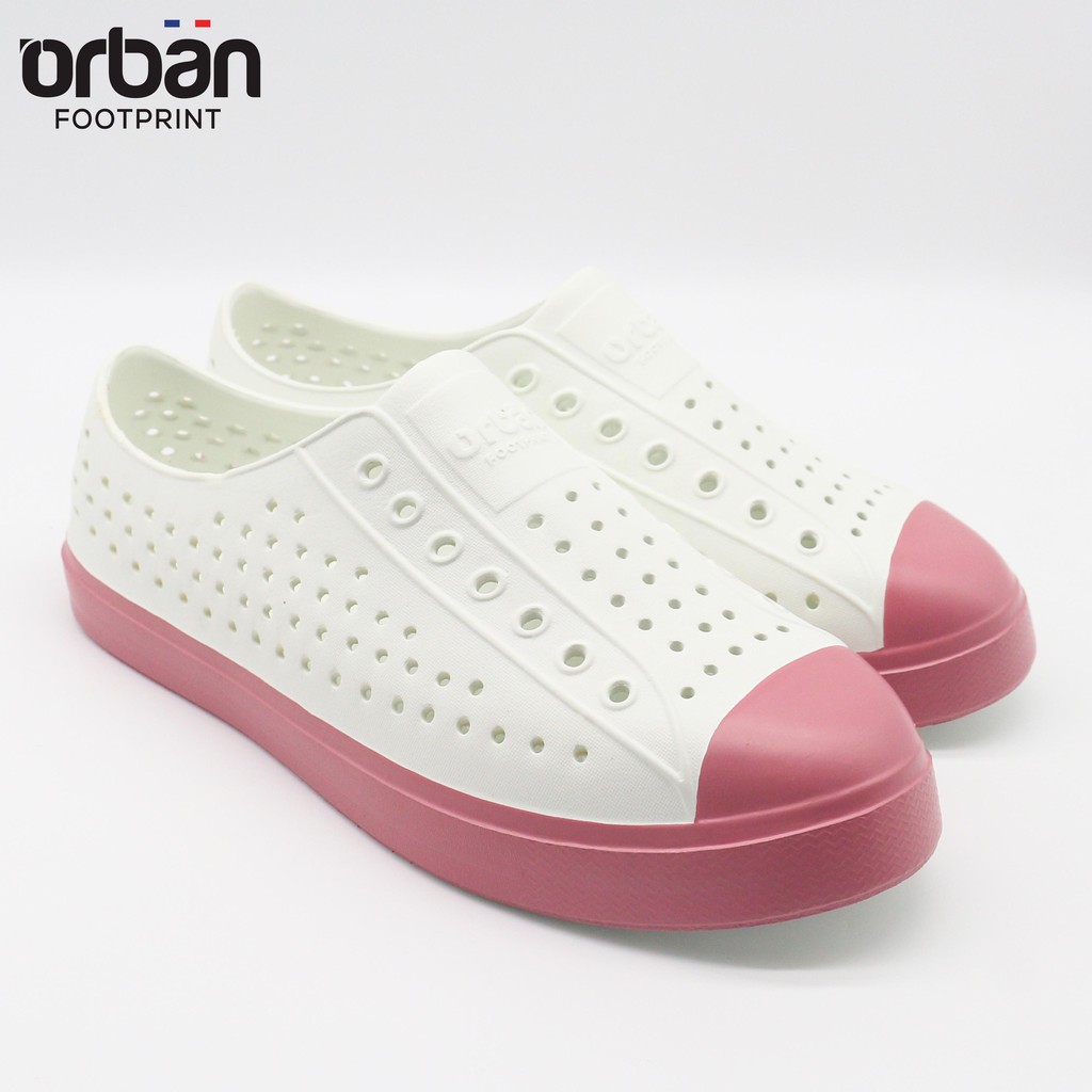 [Mã BMBAU50 giảm 7% đơn 99K] Giày lỗ Urban Footpritn EVA fylon D2001 trắng hồng xinh xắn