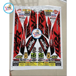 [SHIN DECAL] Tem xe raider fi báo đốm đỏ đen