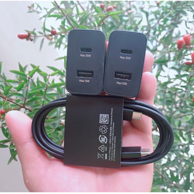 Sạc nhanh 2 cổng 15W / 35W - TA220 samsung zin hãng