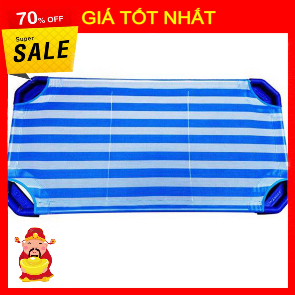 [ GIÁ TỐT NHẤT ]  Giường Lưới Mầm Non Thoáng Mát Có 2 Thanh Đỡ Lưng Inox Cho Bé 120x60x10cm [ HÀNG CHÍNH HÃNG ]