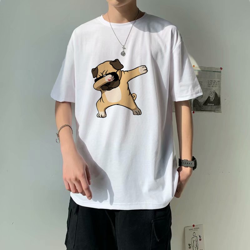 Áo Thun Nam Nư Tay Lỡ from rộng unisex In hình Chó Pug  ATIN07