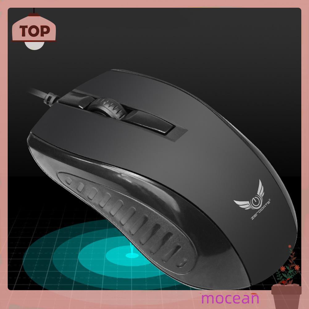 Mocean ZERODATE M508 Wired Optical Ergonomics 3 Buttons 1000DPI Computer USB Mouse