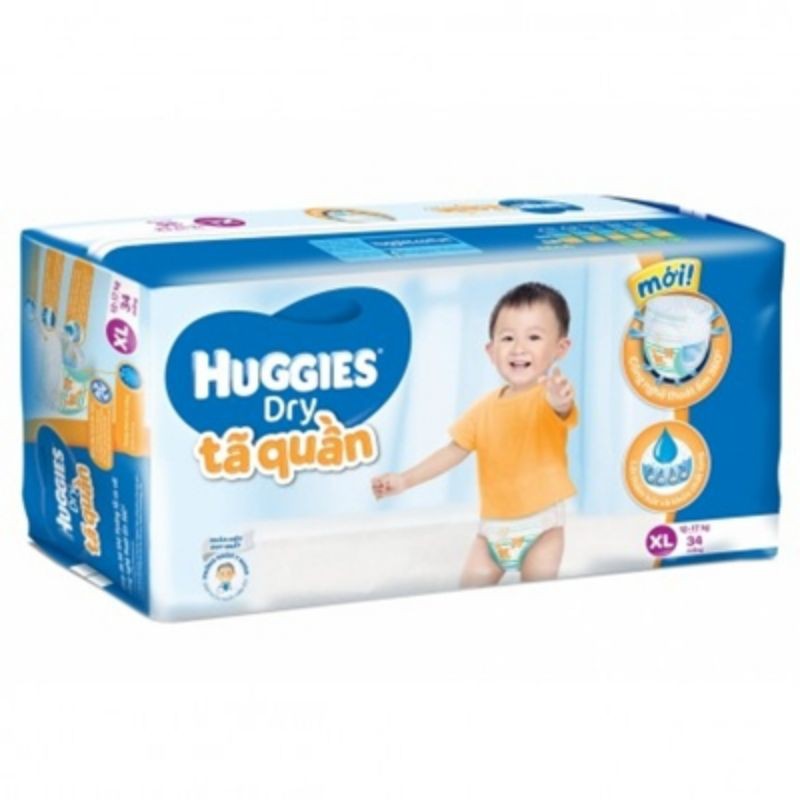 Bỉm quần Huggies size XL 34 miếng.