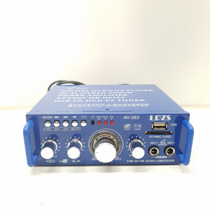 Amply LDZS AV-263 12V/220V KARAOKE 300W x 300W
