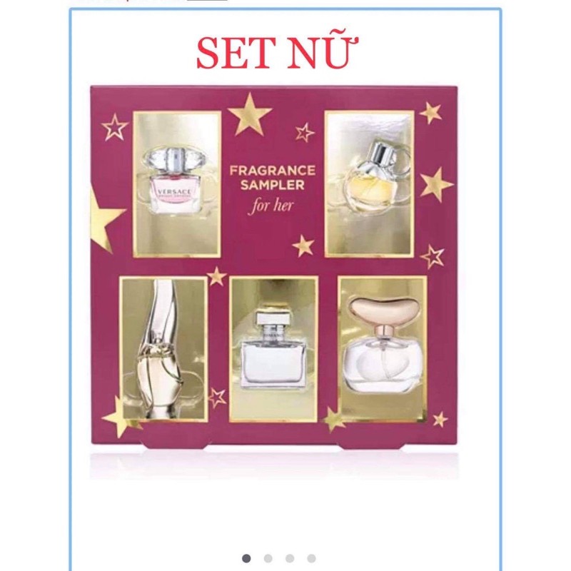 SET NƯỚC HOA NỮ 5 chai 3-7Ml (có bill US-Auth)