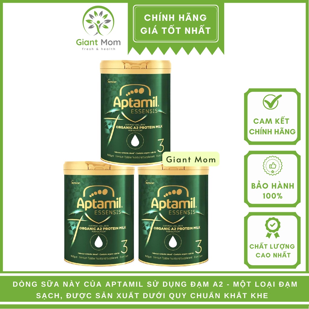 Sữa Aptamil Essensis Úc Giant Mom - Sữa Aptamil Essensis Organic A2 Protein Úc 900g Hàng Chính Hãng